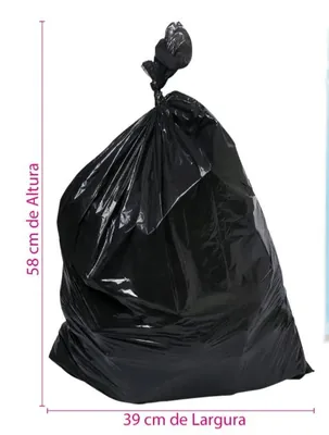 Saco Lixo Almofada Preto 015LTS 39X58X0,03 C/20 Uni.