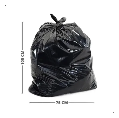 Saco Lixo Almofada Preto 100LTS 75X105X0,03 C/05 Uni.