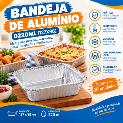 Bandeja D-12 0220 Ml (127X98) C/10 Wyda (fabrica)
