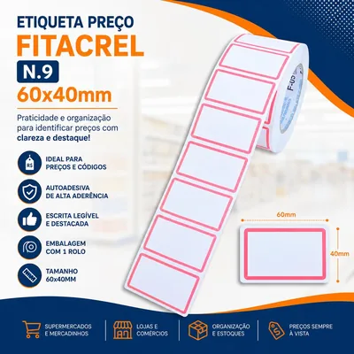 Etiqueta Preco Fitacrel N.9 60X40MM (119981) Uni