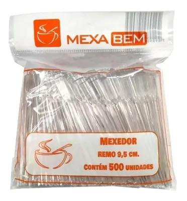 Mexedor Remo Cristal 9,5CM Mexabem C/500