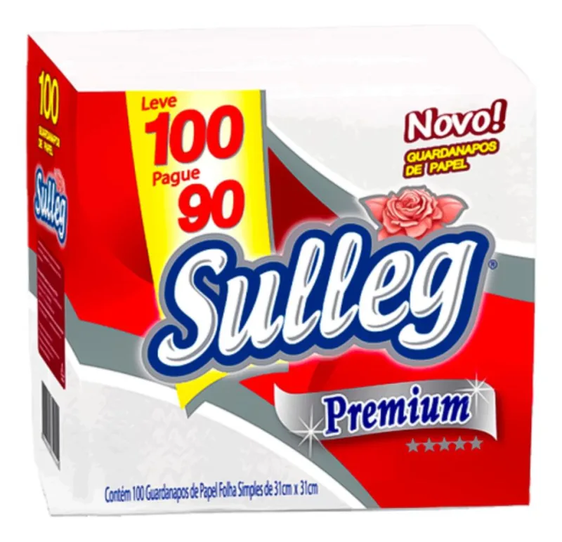 Guardanapo (31X31) Sulleg Folha Simples C/100 (01013102)