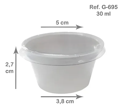 Emb. GA-695 30 Ml (pote para Molho) Cristal C/50