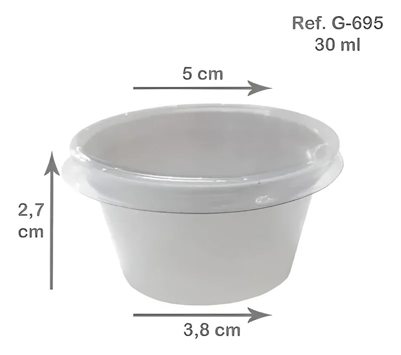 Emb. GA-695 30 Ml (pote para Molho) Cristal C/50