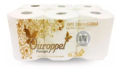 Toalha Bobina Celulose Ouroppel C/06X20X200 M. (1618)