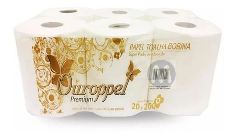 Toalha Bobina Celulose Ouroppel C/06X20X200 M. (1618)