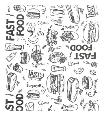 Papel Acoplado Fast Food 30X38 P/lanche C/100