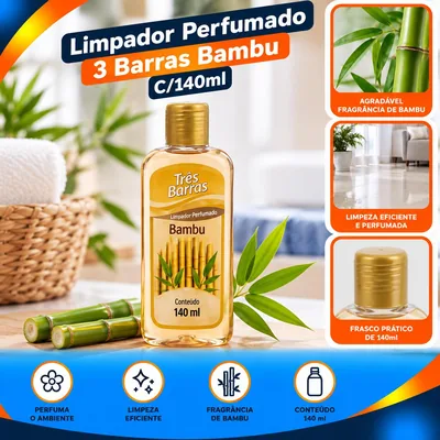 Limpador Perf. 3 Barras Bambu C/140ML