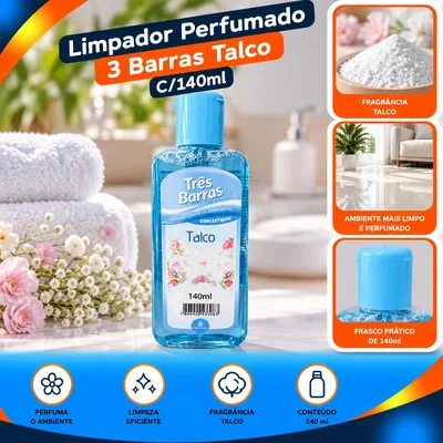 Limpador Perf. 3 Barras Talco C/140ML