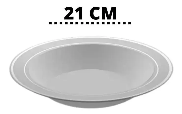 Prato Plast. 21 Cm Branco Fundo/copomais C/10