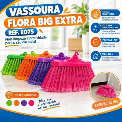 Vassoura Flora Big Extra (E075)