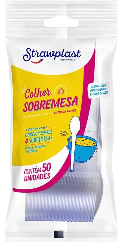 Colher Sobremesa Cristal Straw (10330340) C/50