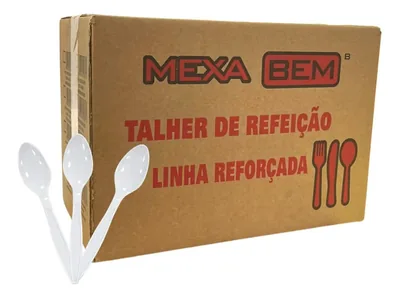 Colher Refeicao Branca Mexabem C/1000