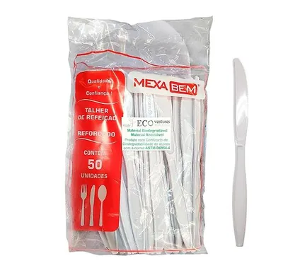 Faca Refeicao Master Branca Mexabem C/500