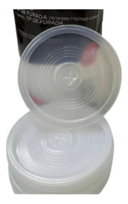 Tampa Copo 440/550ML com Furo TC-550FF (1655) Copaza C/50
