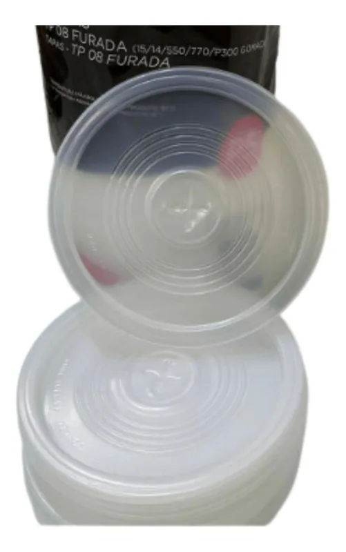 Tampa Copo 440/550ML com Furo TC-550FF (1655) Copaza C/50
