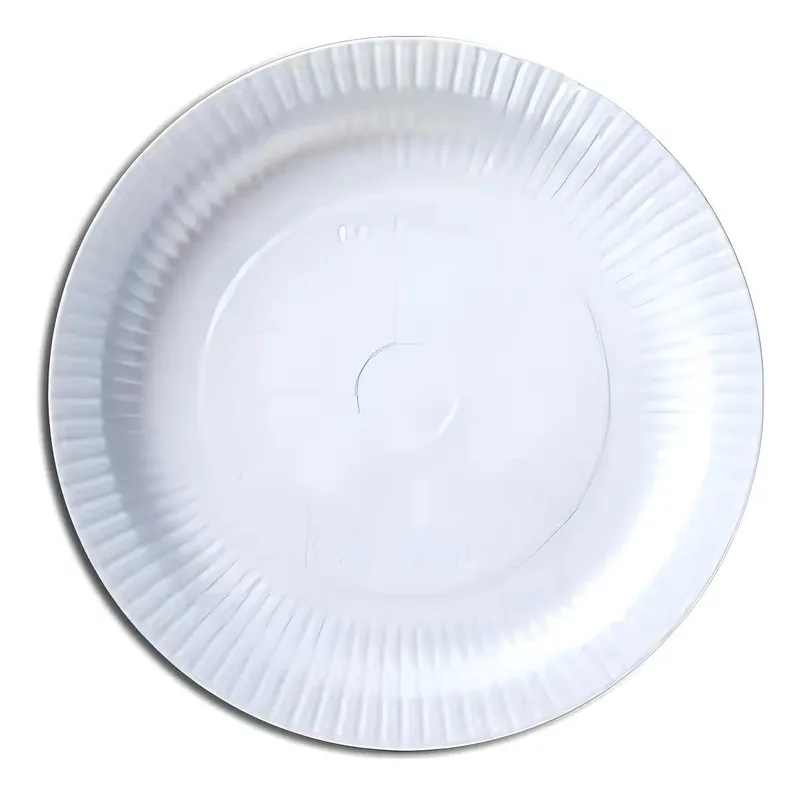 Prato Plast. 21 Cm Branco Raso Copomais/cristal C/10