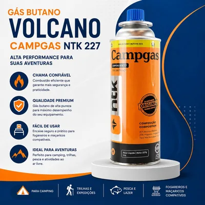 Gas Butano Volcano/campgas Ntk 227 Gr Cod: 280560