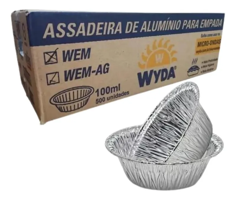 Bandeja Empada 100 Ml Media Wyda Cx C/500
