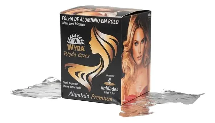 Papel Aluminio p/ Mechas 12CMX50M Wyda C/04