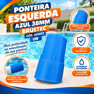 Ponteira Esquerda Azul 38MM Brustec COD60002 Un