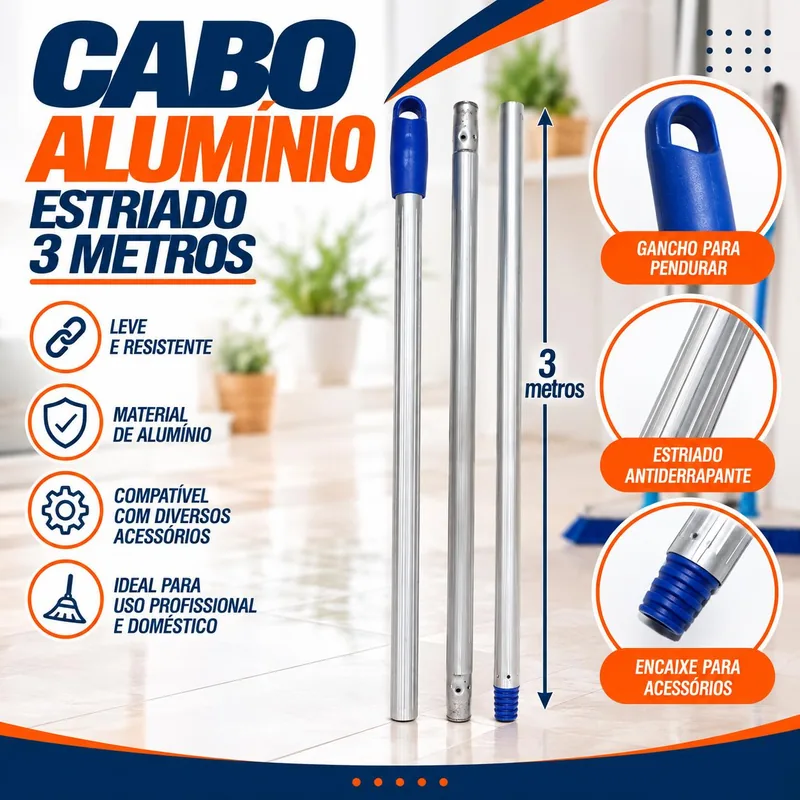Cabo Aluminio Estriado 3MTS Un