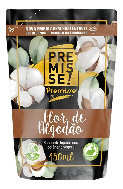 Sabonete Liq. Flor de Algodão Premisse Refil 450 Ml