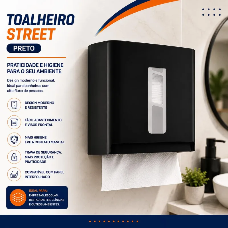 Toalheiro Street Preto (48402) Nobre