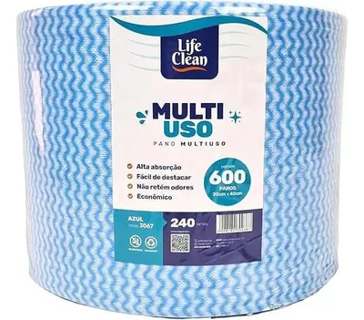 Pano Mult. 20CM Azul 600 Panos (life Clean)