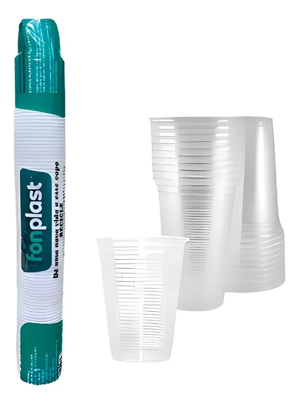 Copo 200 Ml Fonplast Translucido C/100