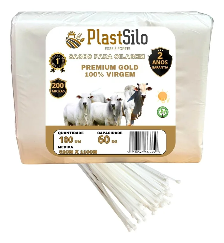 Saco Silagem Virgem Branco Uv (52X110) C/50