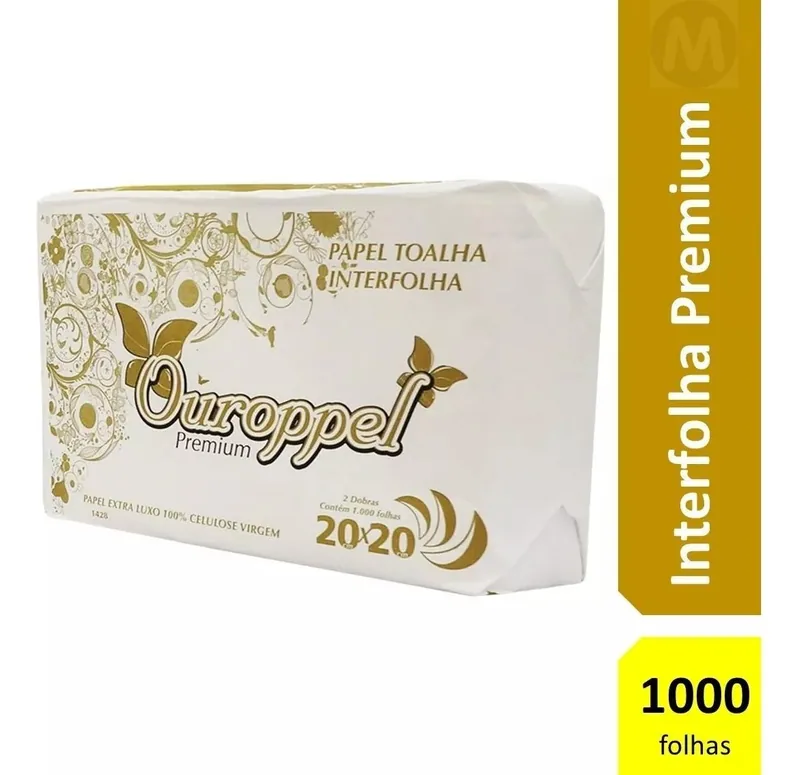 Toalha Int. (20X20) Celulose Ouroppel Premium C/1000 (1428)