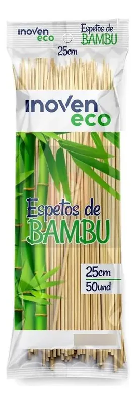 Espeto Bambu 25 Cm C/50