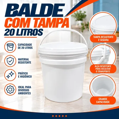 Balde C/tp 20 Lts Jaguar (0729)