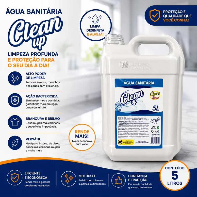 Agua Sanitaria Clean Up 5 Lts
