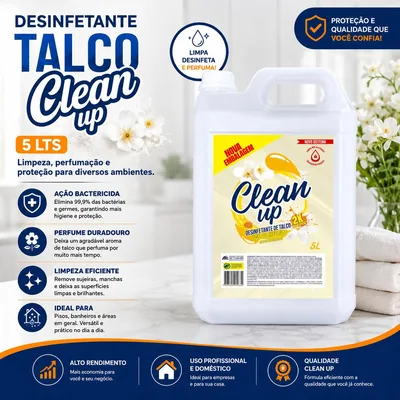 Desinfetante Talco Clean Up 5 Lts