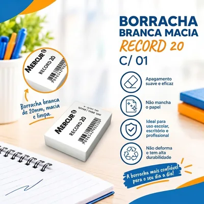 Borracha Branca Macia 20 Mercur c/ 01 (142132)