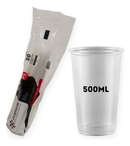 Copo 500 Ml Copaza Translucido C/50