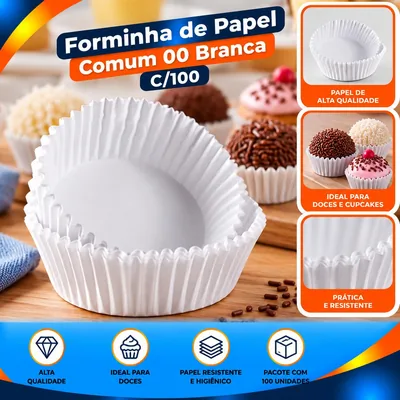 Forminha Papel Comum 00 Branca C/100