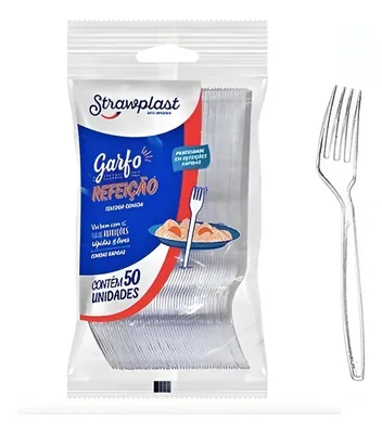 Garfo Refeicao Branco Strawplast (GSB-502/7034) C/50
