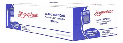 Garfo Refeicao Branco Strawplast (10330440) C/1000
