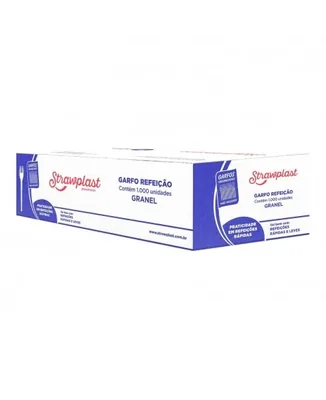 Garfo Refeicao Cristal Strawplast (10330445) C/1000