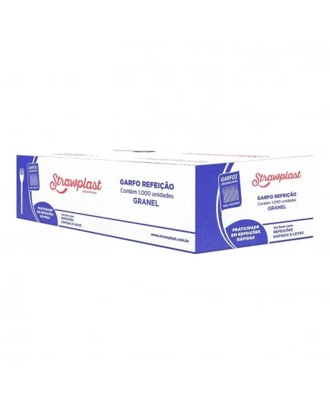 Garfo Refeicao Cristal Strawplast (10330445) C/1000
