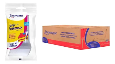 Garfo Sobremesa Cristal Strawplast (GSC-511) C/1000