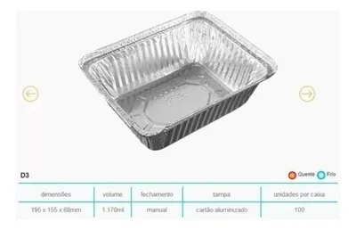 Bandeja D-3 1170 Ml (195X155) C/10 Wyda