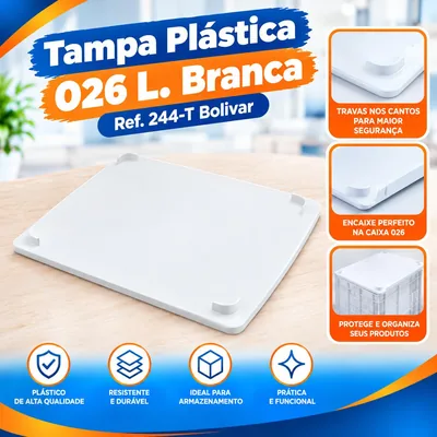 Tampa Plast. 026 L.branca Ref. 244-T Bolivar