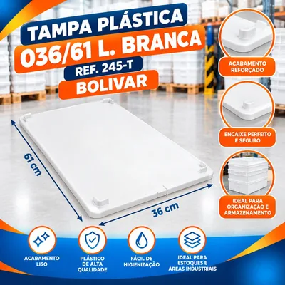 Tampa Plast. 036/61 L. Branca Ref. 245-T Bolivar