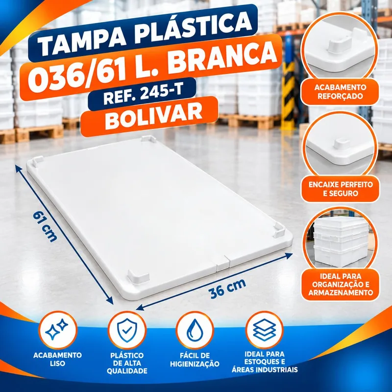 Tampa Plast. 036/61 L. Branca Ref. 245-T Bolivar