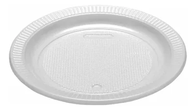 Prato Plast. 15 Cm Branco (raso) Cristal/copomais C/10