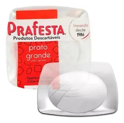 Prato Cristal Quadrado 21X21 Cm Prafesta (8526) C/10